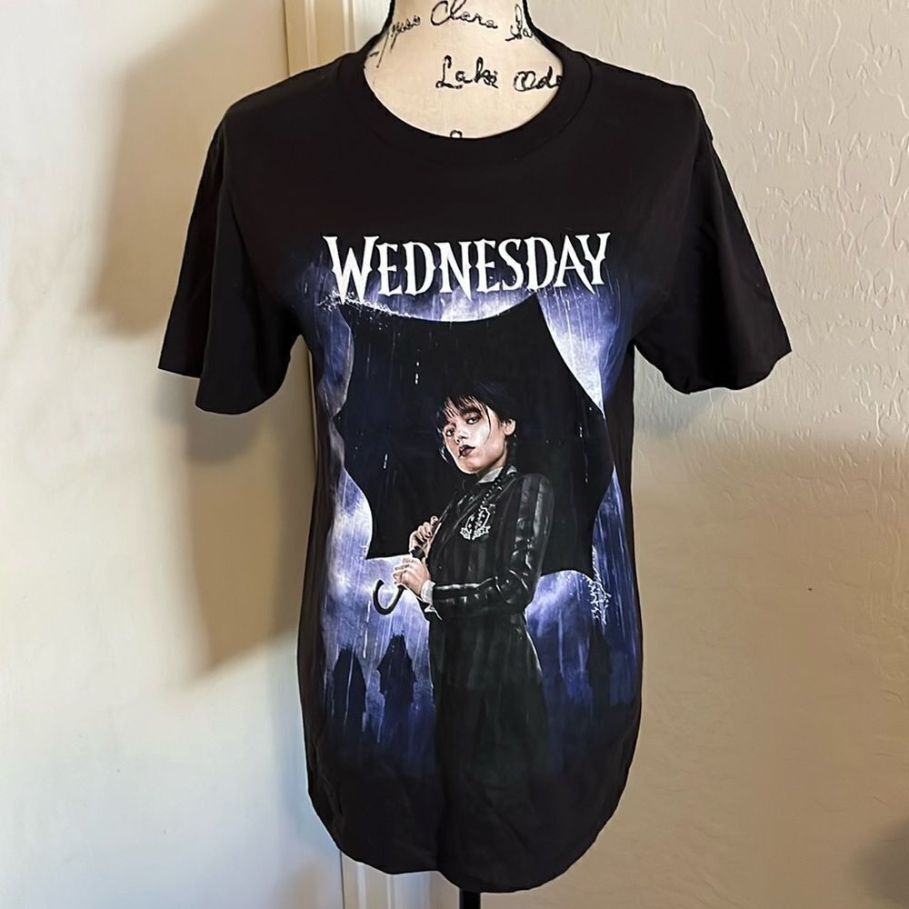 Wednesday Adams’ Family Movie Show Black Graphic T-Shirt Emo Goth